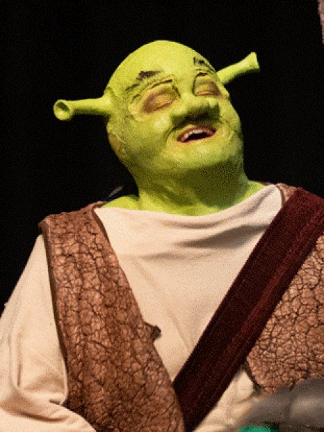 Tyson Walker in costume for Windmill Theatre Players' production of Shrek the Musical