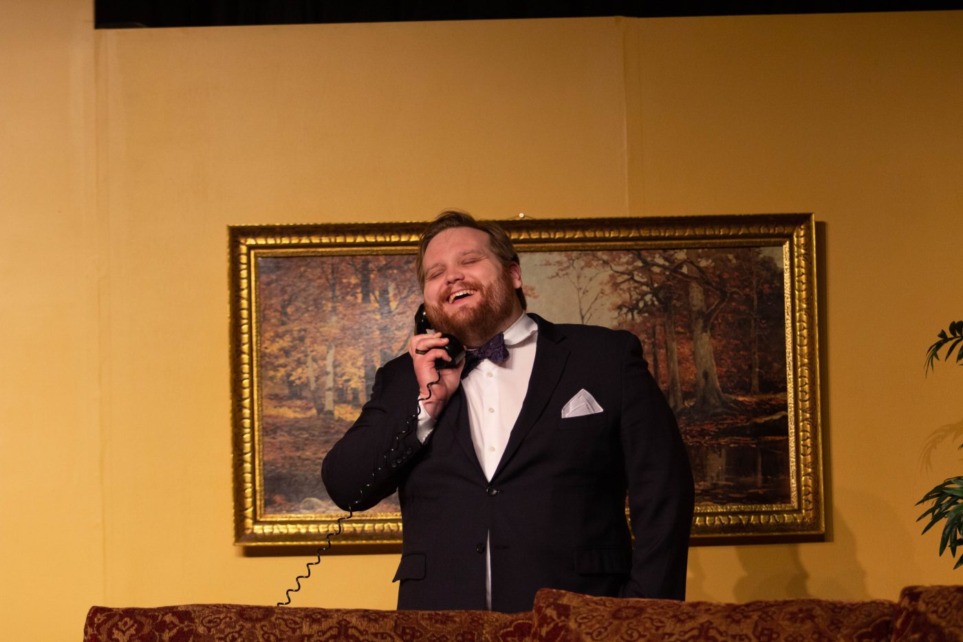 Tyson Walker on stage in Windmill Theatre Players' production of There Goes The Bride